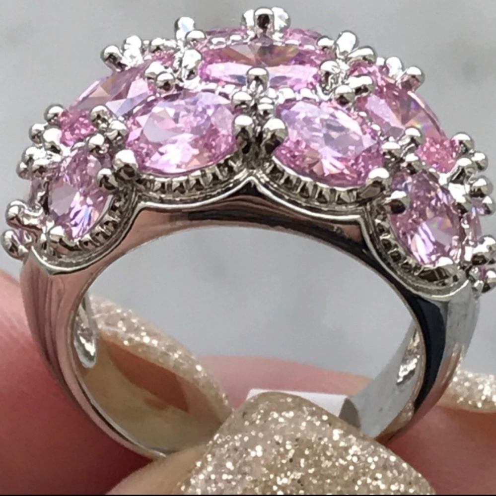 NWT! Luxury Pink Topaz .925 Ring + Free Gift! 🎁
